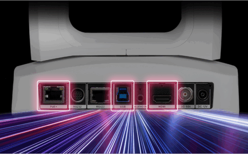 AVer PTZ330UV2 sở hữu ba cổng kết nối HDMI, USB và IP