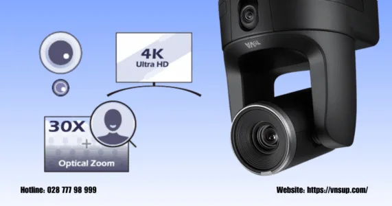 AVer TR535 với hệ thống ống kính kép cùng zoom quang 30X