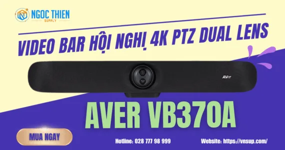 AVer VB370A – Video Bar hội nghị 4K Dual Lens