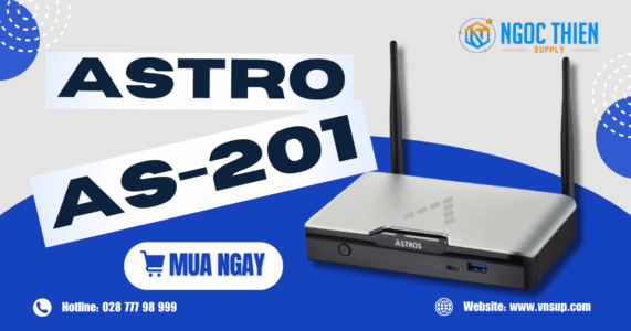 Astros AS-201 – Thiết bị trình chiếu không dây 4K 2025 Astros Station AS-201 – Thiết bị trình chiếu không dây cho phòng họp hiện đại
