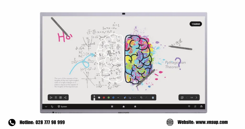 Bảng trắng thông minh với nhận diện chữ viết tay