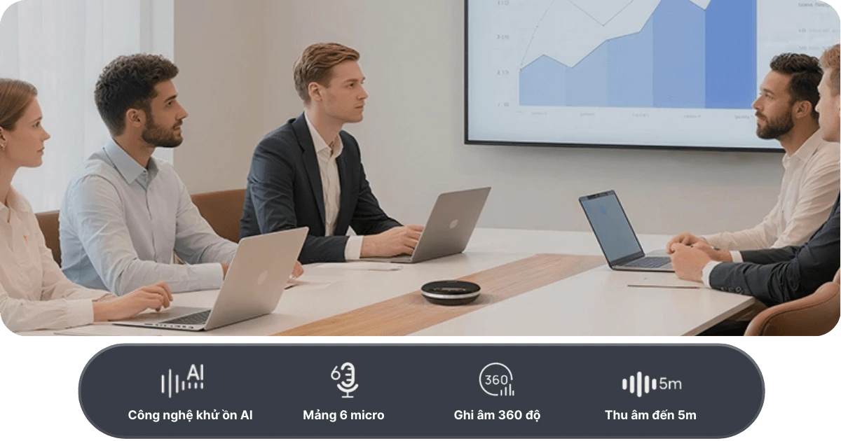 Yealink SP96 tích hợp công nghệ micro AI