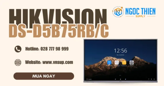 Hikvision DS-D5B75RB/C – Màn hình tương tác 4K 75 inch