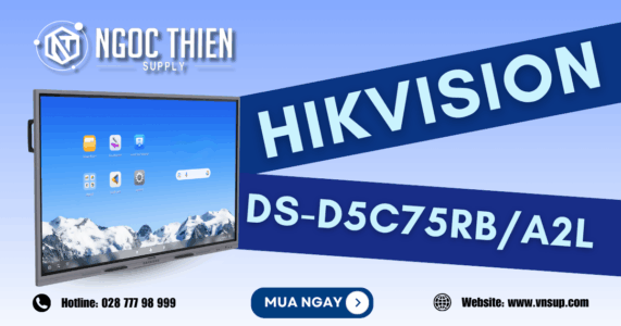 Hikvision DS-D5C75RB/A2L – Màn hình tương tác thông minh 4K 75 inch cho không gian lớn