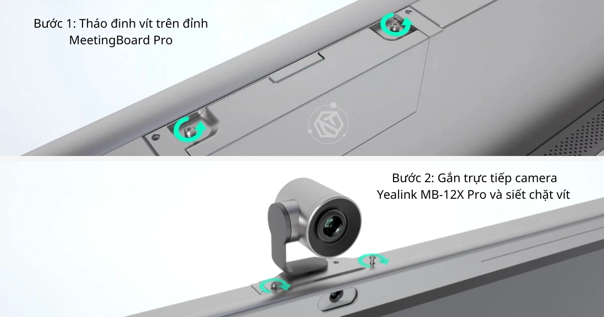 Hướng dẫn lắp camera Yealink MB-12X Pro lên MeetingBoard Pro