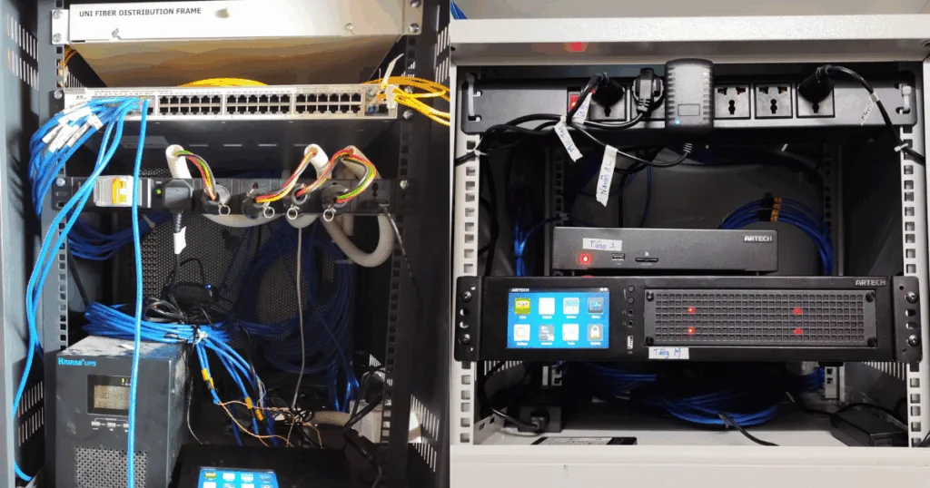 Kỹ thuật viên Ngọc Thiên thực hiện lắp đặt dự án