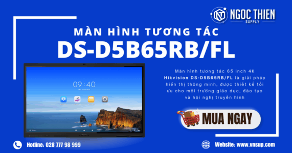 Màn hình tương tác 4K 65 inch Hikvision DS-D5B65RB/FL