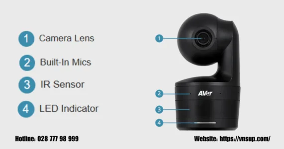 Mặt trước camera hội nghị AVer DL10