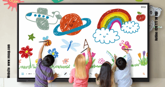 Samsung WAF 75 inch được trang bị công nghệ cảm ứng đa điểm