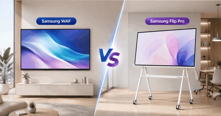 So sánh màn hình tương tác Samsung WAF và Samsung Flip Pro chi tiết