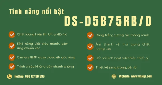 Tính năng nổi bật của Hikvision DS-D5B75RB/D