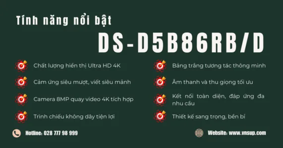 Tính năng nổi bật của Hikvision DS-D5B86RB/D