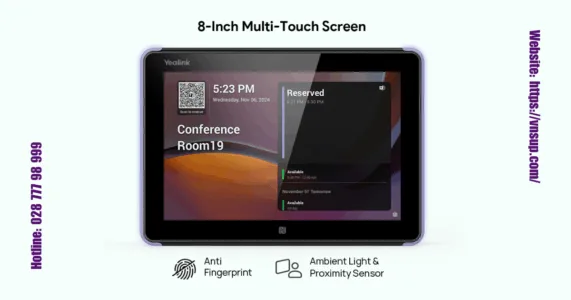 Yealink RoomPanel Plus E2 khởi tạo cuộc họp nhanh chỉ 1 chạm