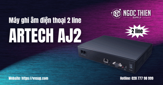 ARTECH AJ2 - Máy ghi âm điện thoại 2 line