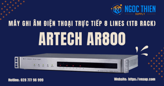 ARTECH AR800 (1TB Rack) - Máy ghi âm điện thoại trực tiếp 8 lines