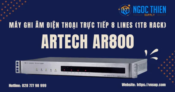 ARTECH AR800 (1TB Rack) - Máy ghi âm điện thoại trực tiếp 8 lines