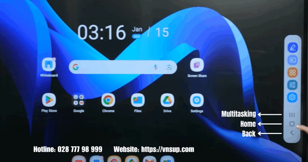 Các nút điều hướng trên Sidebar