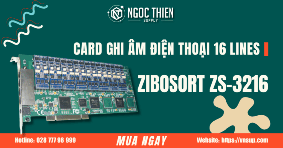 Card ghi âm điện thoại 16 lines Zibosoft ZS-3216