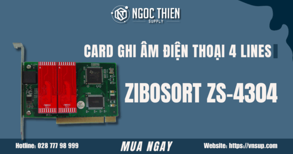 Card ghi âm điện thoại 4 lines Zibosoft ZS-4304