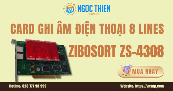 Card ghi âm điện thoại 8 lines Zibosoft ZS-4308