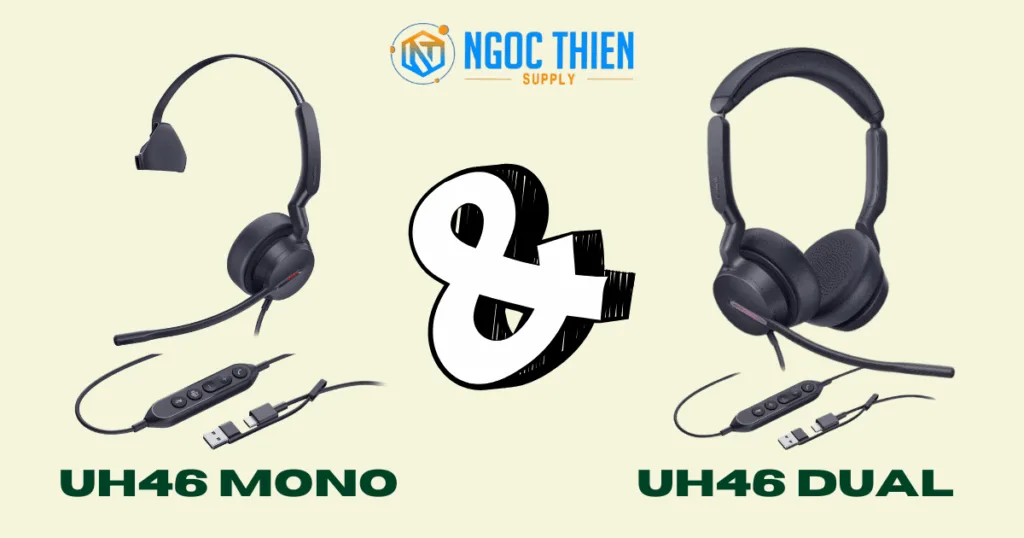 Hai phiên bản của tai nghe Yealink UH46