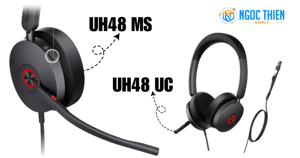 Hai phiên bản của tai nghe Yealink UH48