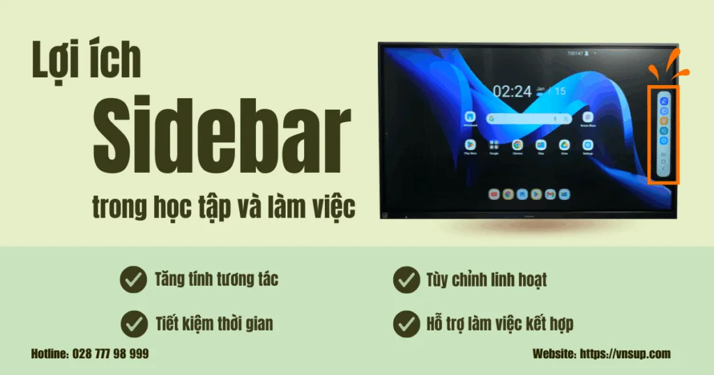 Lợi ích của Sidebar trong học tập và làm việc