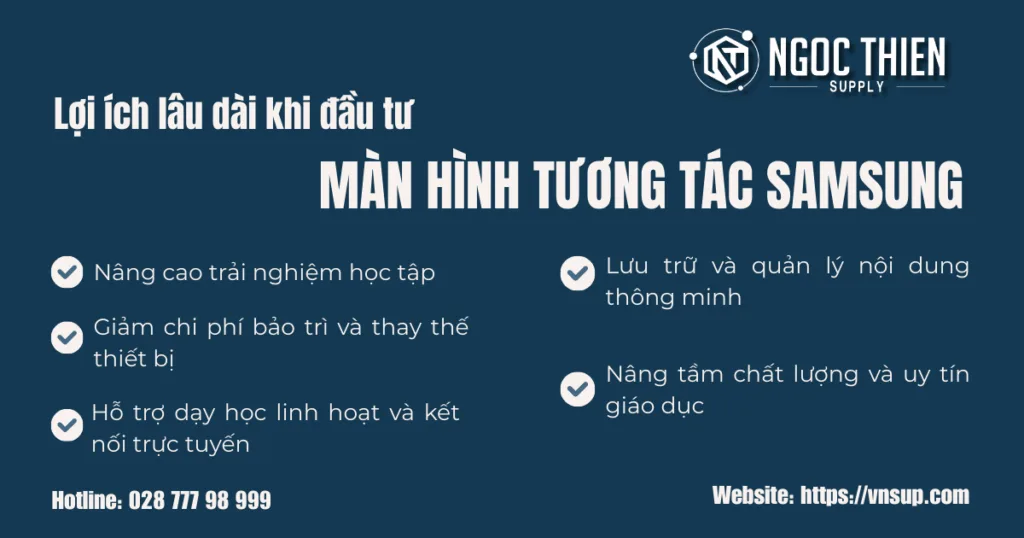 Lợi ích lâu dài khi đầu tư màn hình tương tác Samsung cho trường học