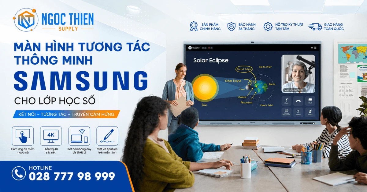 Màn hình tương tác thông minh Samsung cho lớp học số