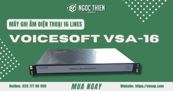 Máy ghi âm điện thoại 16 lines VoiceSoft VSA-16