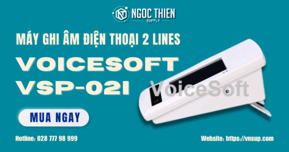 Máy ghi âm điện thoại 2 lines VoiceSoft VSP-02I