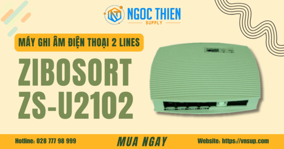 Máy ghi âm điện thoại 2 lines Zibosort ZS-U2102