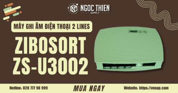 Máy ghi âm điện thoại 2 lines Zibosort ZS-U3002