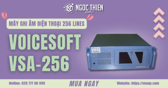 Máy ghi âm điện thoại 256 lines VoiceSoft VSA-256