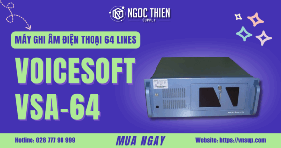 Máy ghi âm điện thoại 64 lines VoiceSoft VSA-64