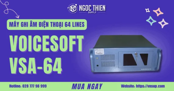 Máy ghi âm điện thoại 64 lines VoiceSoft VSA-64