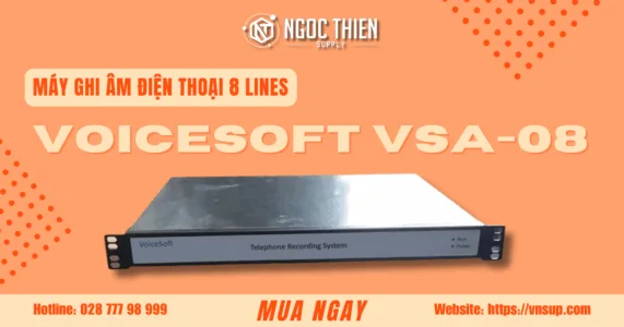 Máy ghi âm điện thoại 8 lines VoiceSoft VSA-08