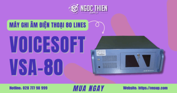 Máy ghi âm điện thoại 80 lines VoiceSoft VSA-80