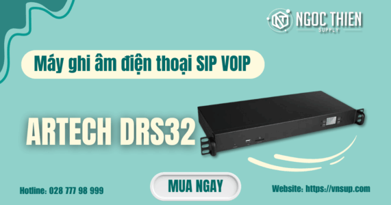 Máy ghi âm điện thoại SIP VOIP ARTECH DRS32