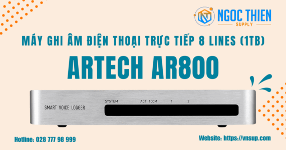 Máy ghi âm điện thoại trực tiếp 8 lines ARTECH AR800 (1TB)