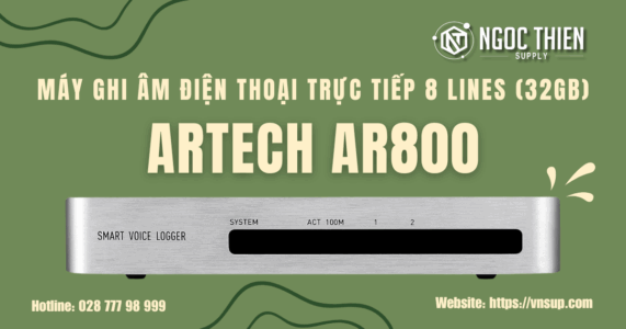 Máy ghi âm điện thoại trực tiếp 8 lines ARTECH AR800 (32GB)