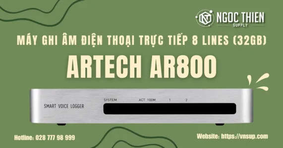 Máy ghi âm điện thoại trực tiếp 8 lines ARTECH AR800 (32GB)
