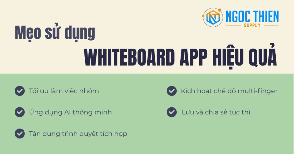 Mẹo sử dụng Whiteboard App hiệu quả
