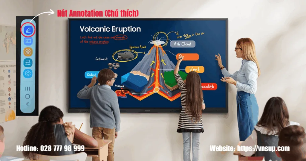 Nút Annotation - Chú thích trên màn hình Samsung WAF