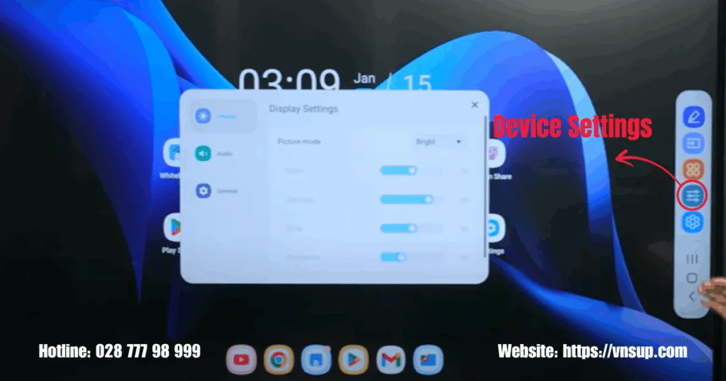 Nút Device Settings