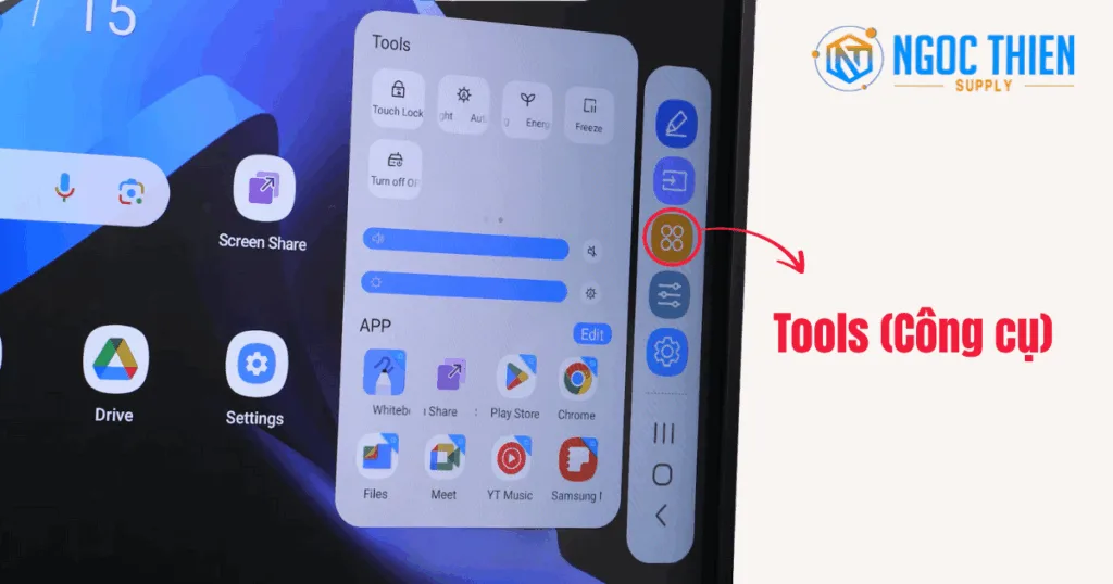 Nút Tools - Công cụ trên Samsung WAF