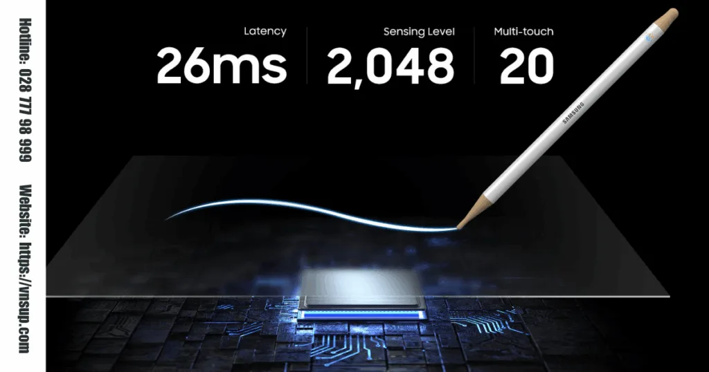 Samsung Flip Pro hỗ trợ bút Passive Pen viết vẽ tự nhiên