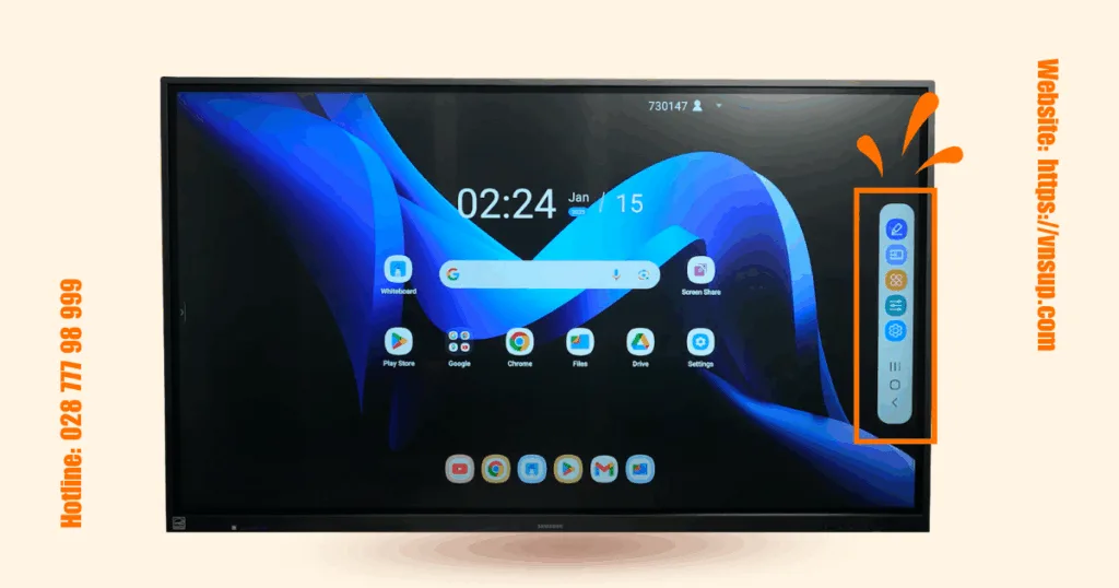 Sidebar trên màn tương tác Samsung WAF