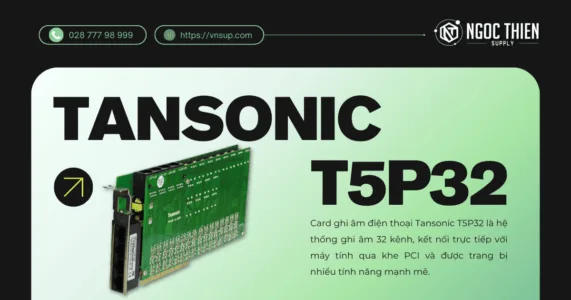 Tansonic T5P32 – Card ghi âm điện thoại 32 kênh qua PCI