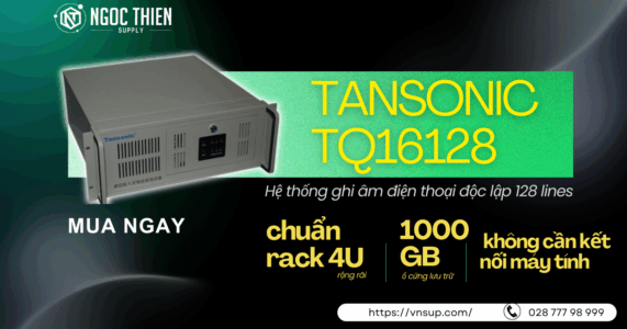 Tansonic TQ16128 Hệ thống ghi âm điện thoại độc lập 128 lines